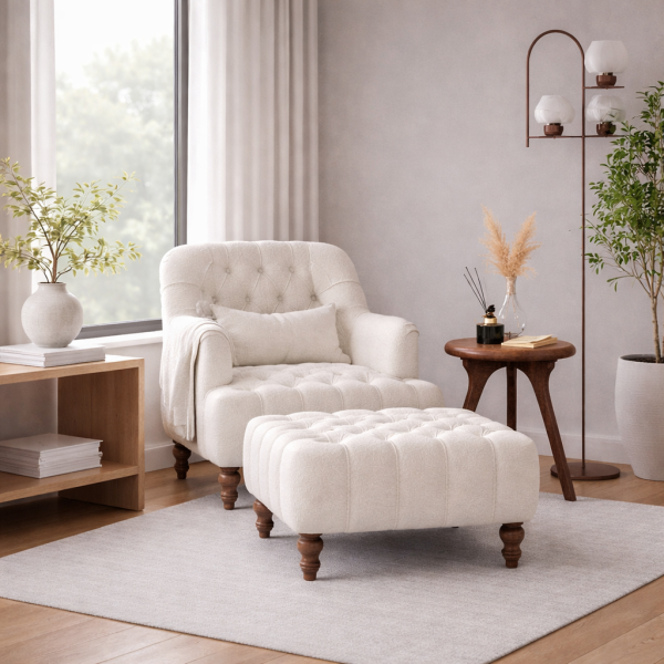 Anne Okuma Koltuğu 8 Beige berjer okuma koltugu dinlenme koltugu